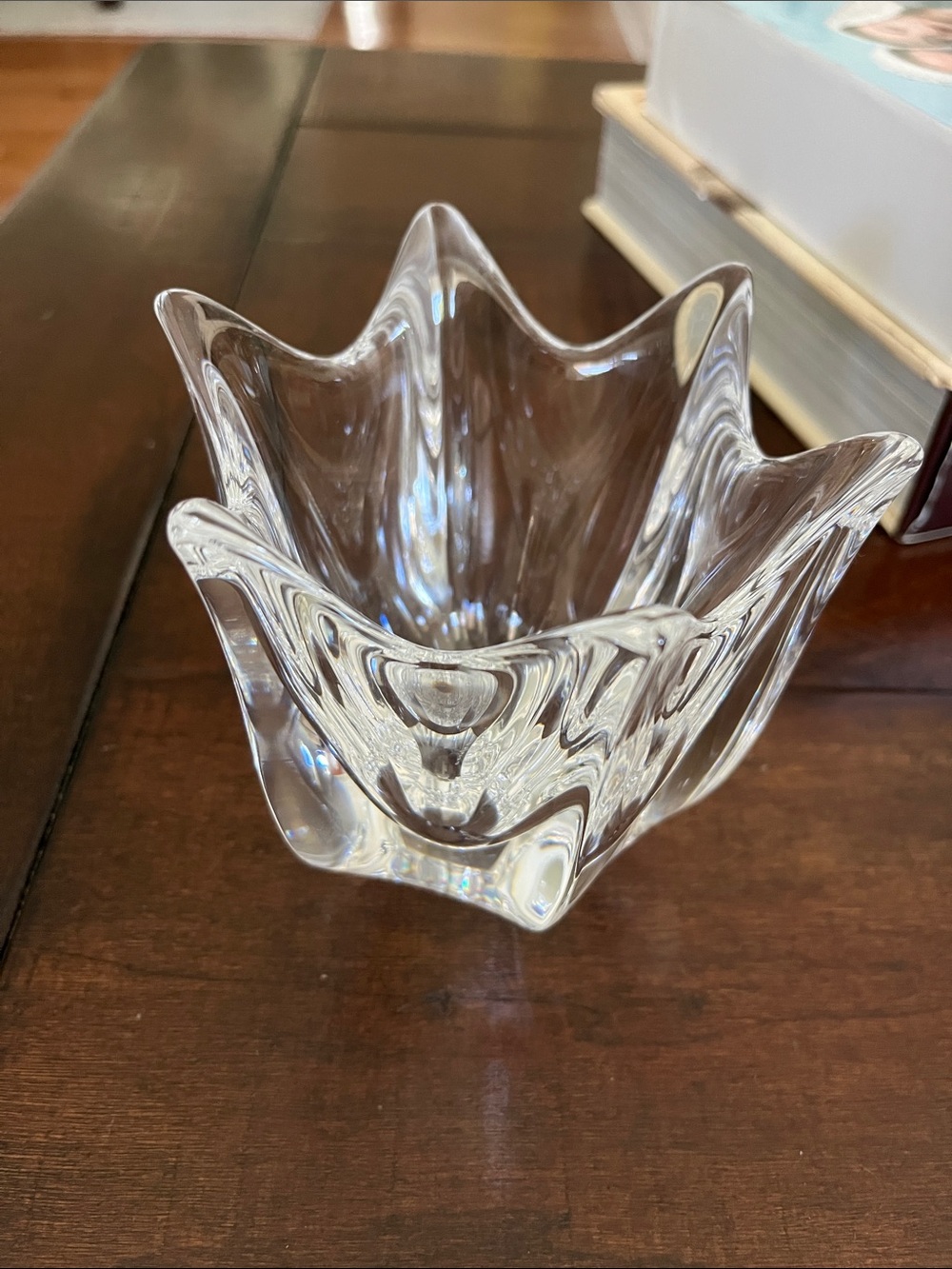 Orrefors Kosta Boda Clear Crystal Star-Form Bowl